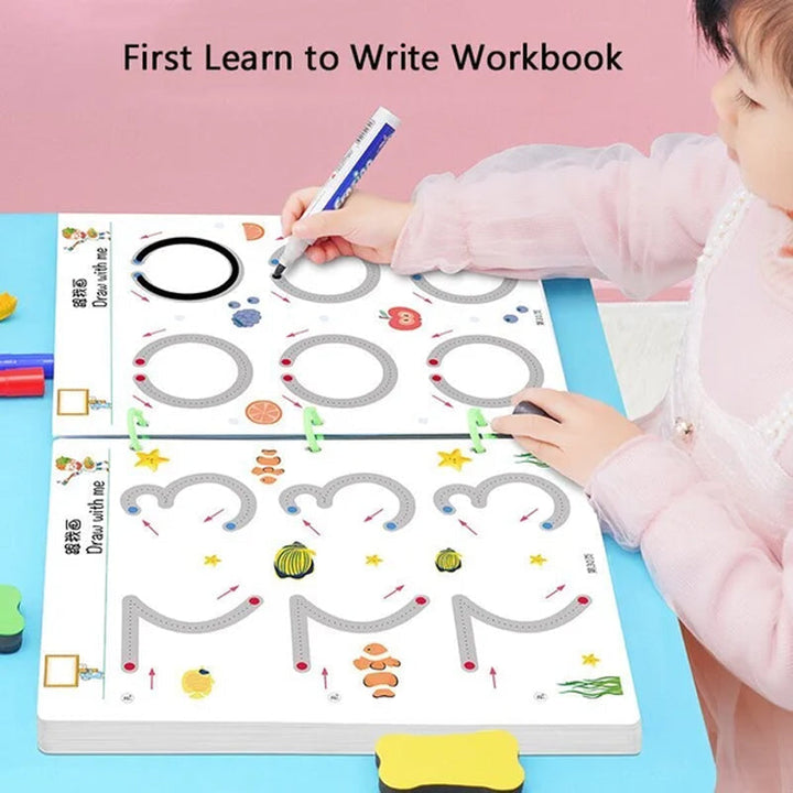 Educational toy: reusable workbook for kids, enhancing writing practice for preschoolers.