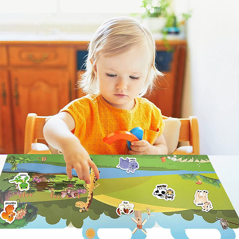 Educational sticker book for kids, a great children's gift for early learning & creativity