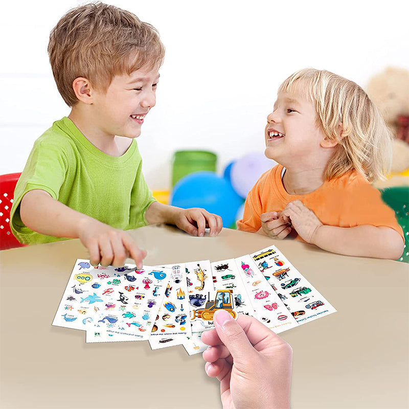 Reusable sticker book featuring fun activities, perfect for travel & quiet time learning