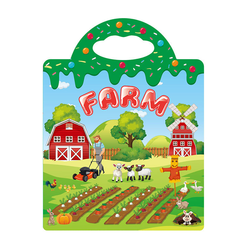 Reusable Sticker Activity Book for kids, a versatile early education tool for home & travel
