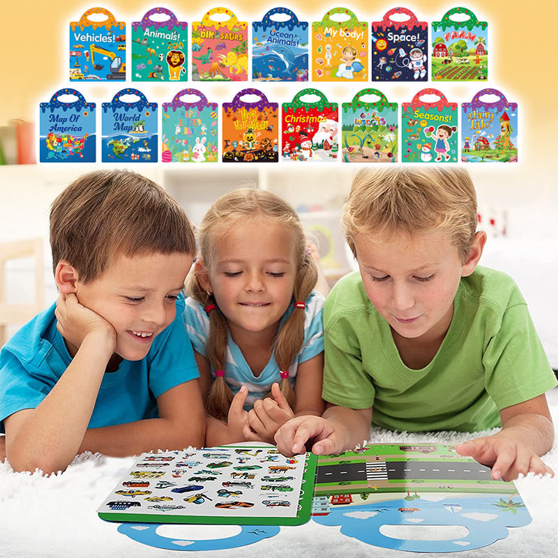 Educational Sticker Activity Book for kids, interactive learning fun for toddlers & preschoolers