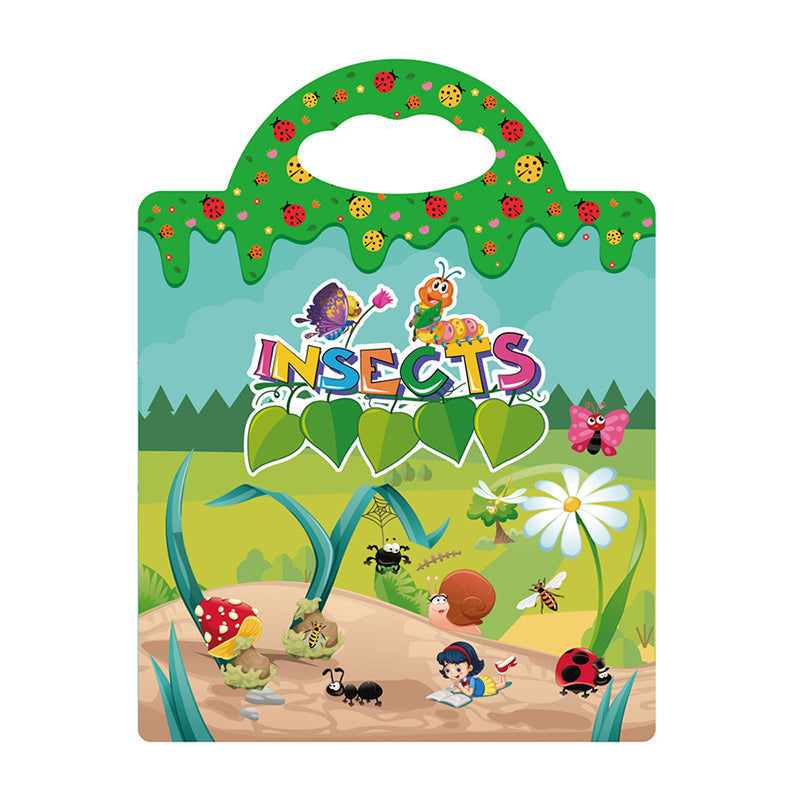 Durable & reusable sticker book for toddlers, promoting early learning through hands-on activity