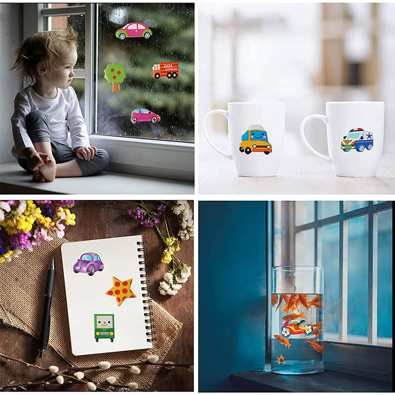 Kids Reusable Sticker Book with various themed pages, an educational & entertaining toy