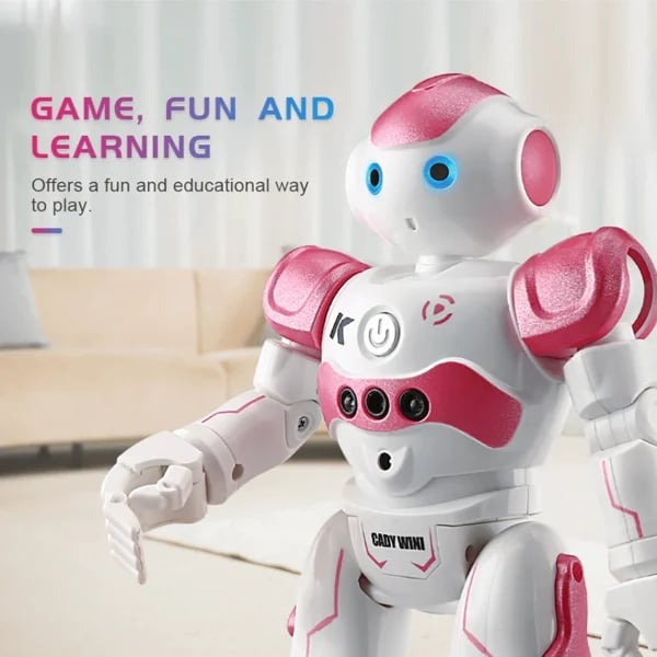 Advanced smart toy robot for kids, offers an interactive and educational learning experience.