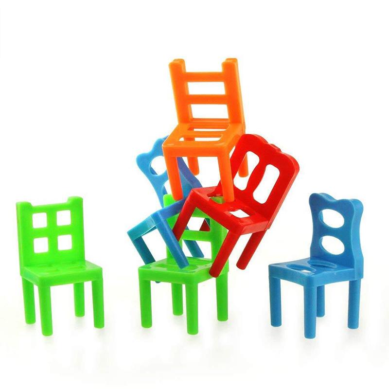 Gift for kids: Stacking Chairs Balancing Game, a durable plastic toy for imaginative play