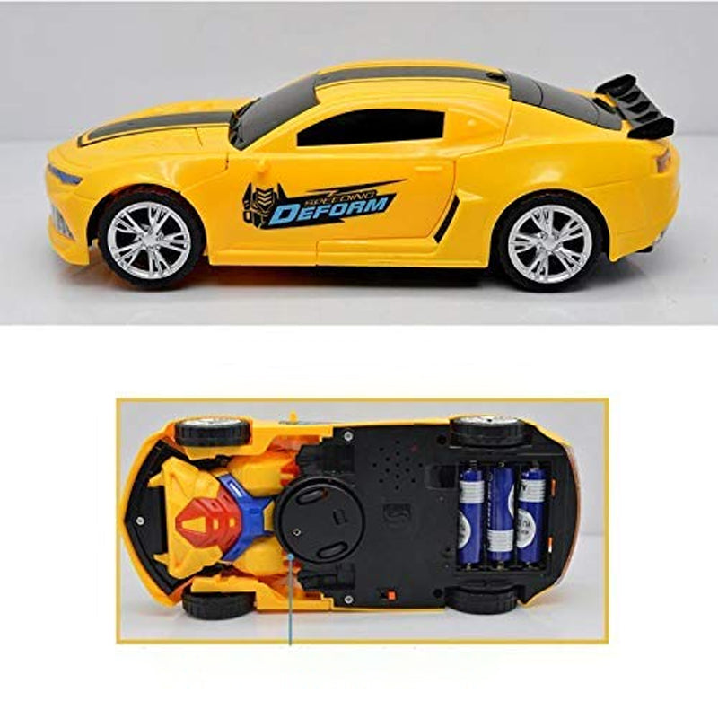 Electronic deformation car toy designed for kids, offering an immersive play experience with sounds and lights.