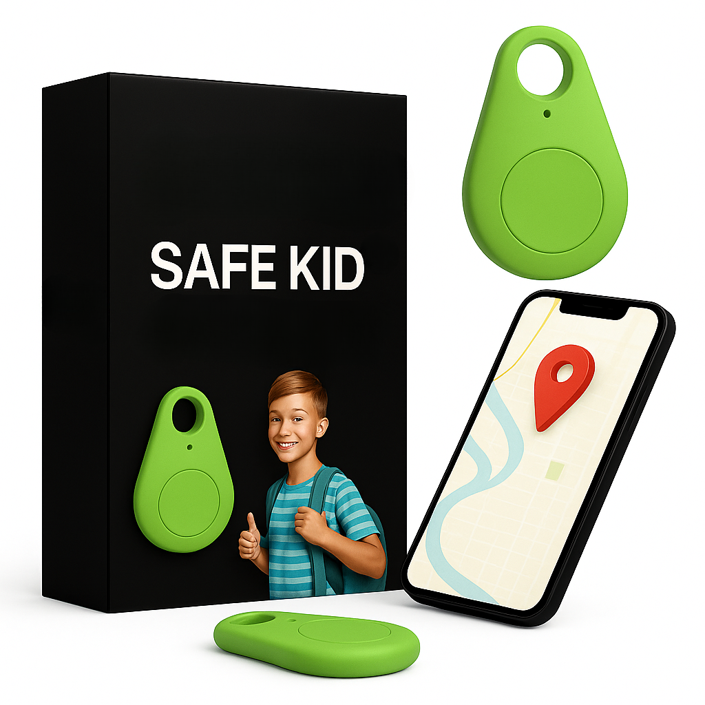 Kids' outdoor waterproof GPS tracker, reliable real-time location device for active children's safety.