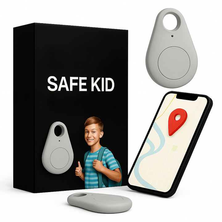 Parental control GPS tracker for kids, monitoring child safety with waterproof design & SOS alerts.