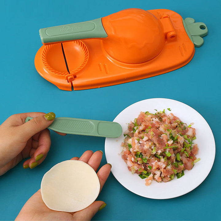 Manual dumpling maker and dough press tool, a versatile kitchen gadget for quick food prep