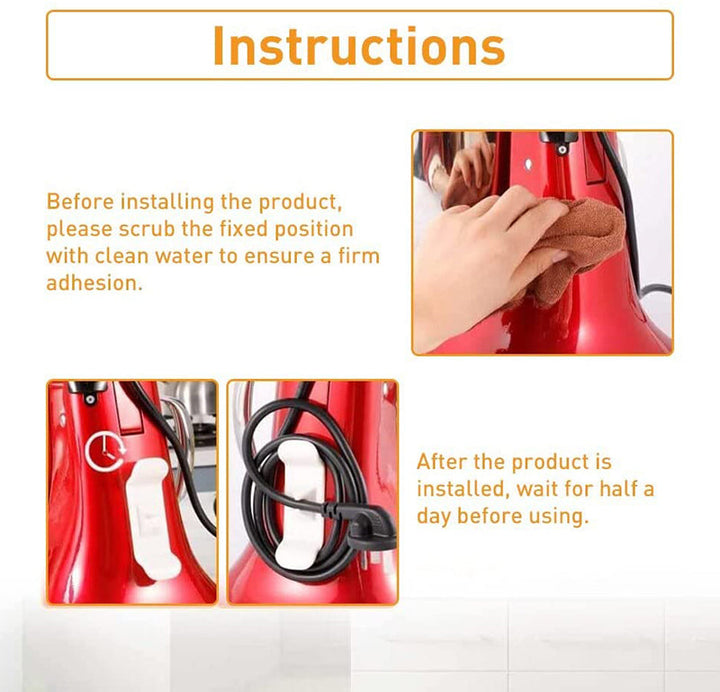 Compact kitchen appliance cord holder, enhances home organization and desk accessories