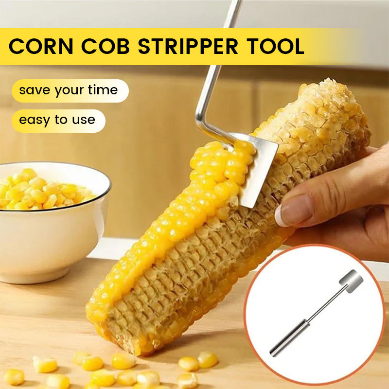 Kitchen Corn Cob Stripper & Peeler Tool, stainless steel, for easy corn removal