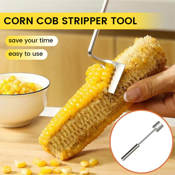 Kitchen Corn Cob Stripper & Peeler Tool, stainless steel, for easy corn removal