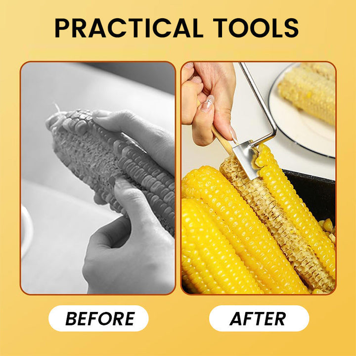 Kitchen gadget: Stainless steel corn peeler for quick and easy corn kernel removal