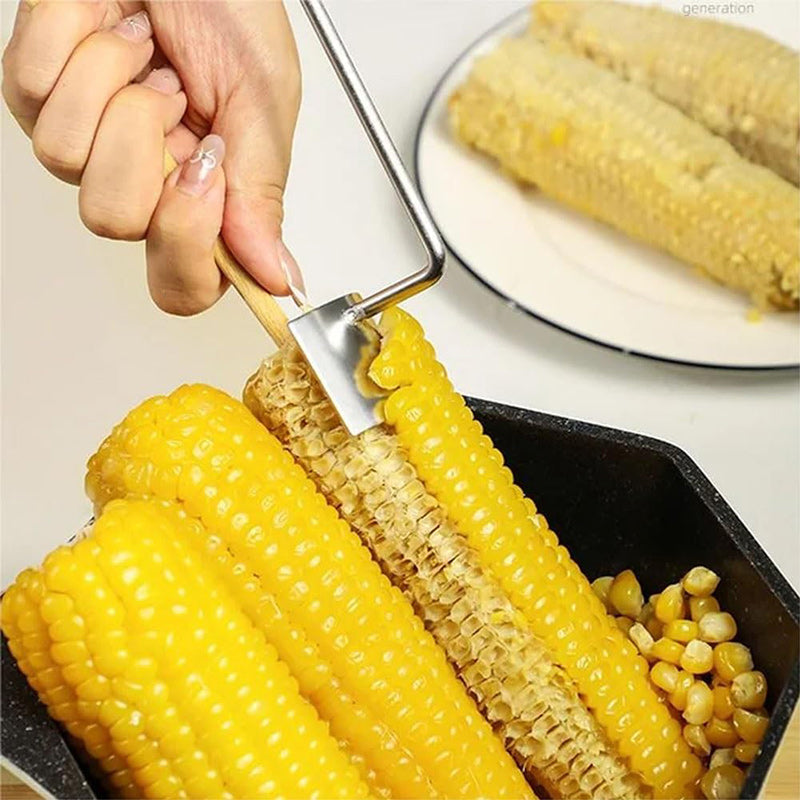 Durable kitchen corn stripper tool, crafted from high-quality stainless steel for longevity