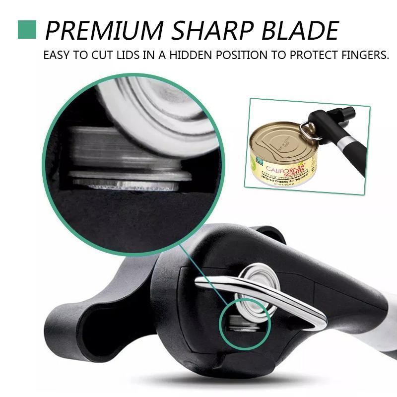 Stainless steel Kitchen Safe Edge Can Opener, a durable manual opener for all your culinary needs.
