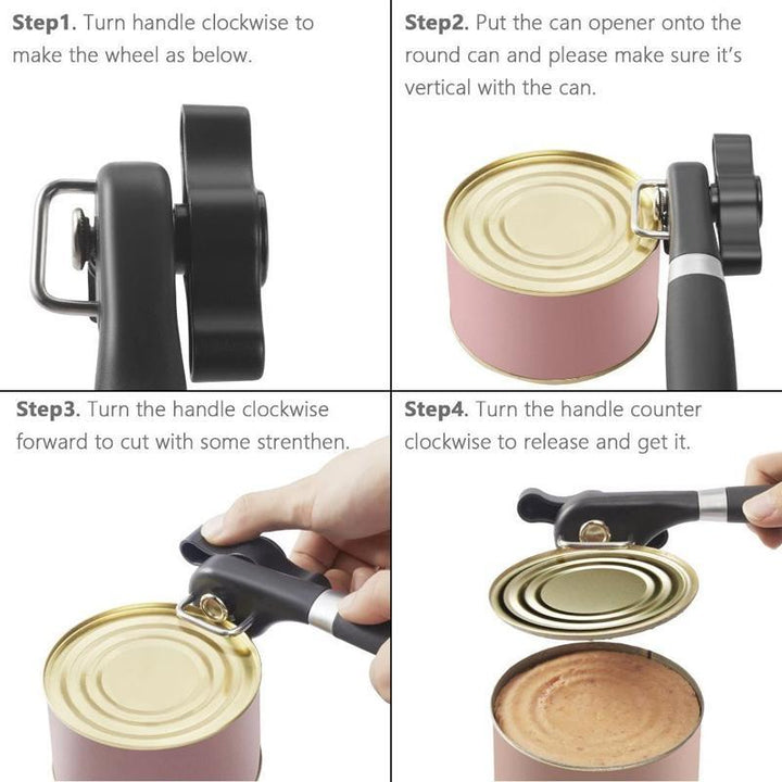 Kitchen Safe Edge Can Opener featuring a comfortable grip, making food prep safer and more enjoyable.