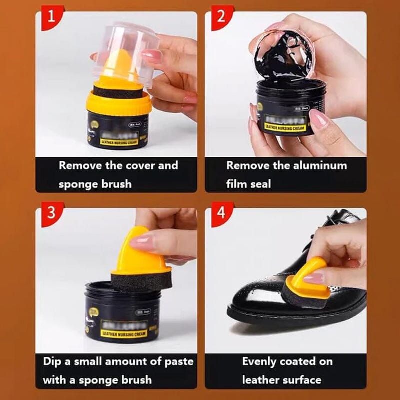 Variety of leather repair cream colors displayed, perfect for leather dye, shoes, and furniture care