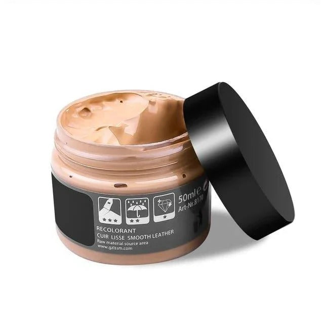 Smooth leather & vinyl repair gel, a crack filler for car seats, sofas & shoes. Easy DIY leather care.