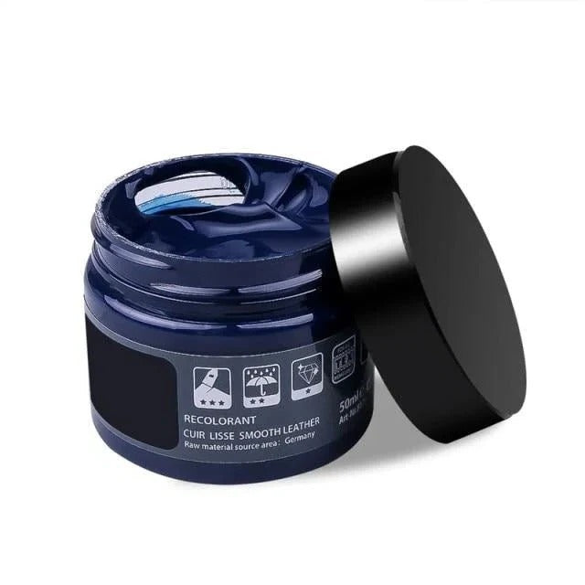 DIY leather & vinyl repair gel restoring a sofa's worn surface. Perfect for furniture crack filler & restorer.