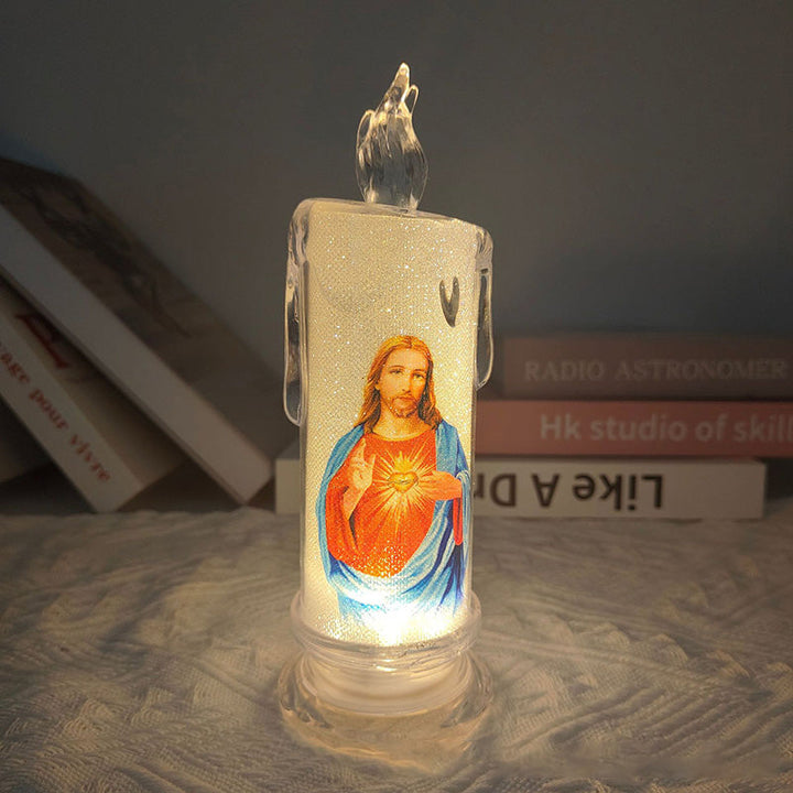 Flameless LED prayer candles packaged beautifully, making them ideal religious gifts for loved ones