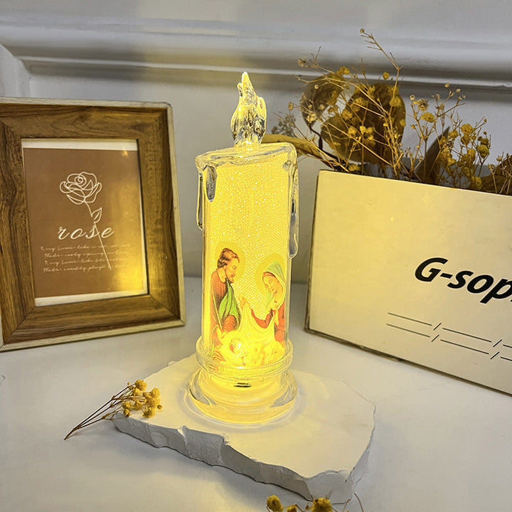 Group of LED prayer candles with different heights, suitable for various spiritual decor arrangements
