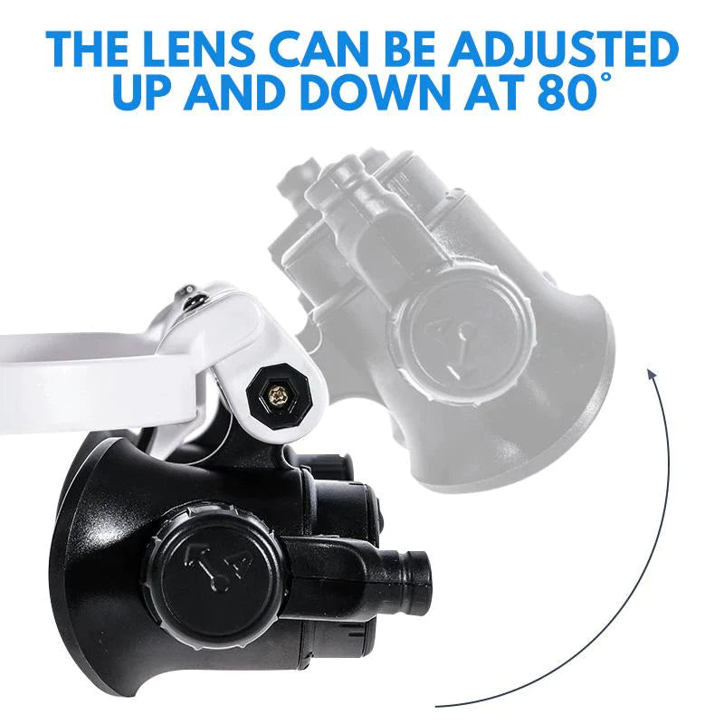 Adjustable LED light enhances visibility with these headband magnifier glasses for fine detail