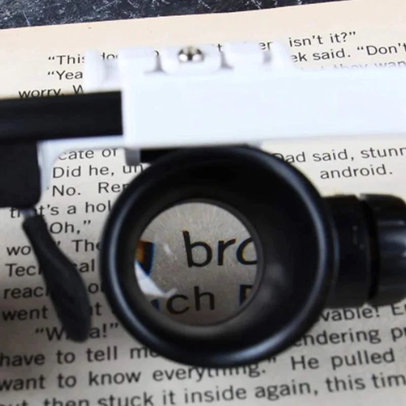 Versatile LED headband magnifier glasses, perfect for various hobby and repair work