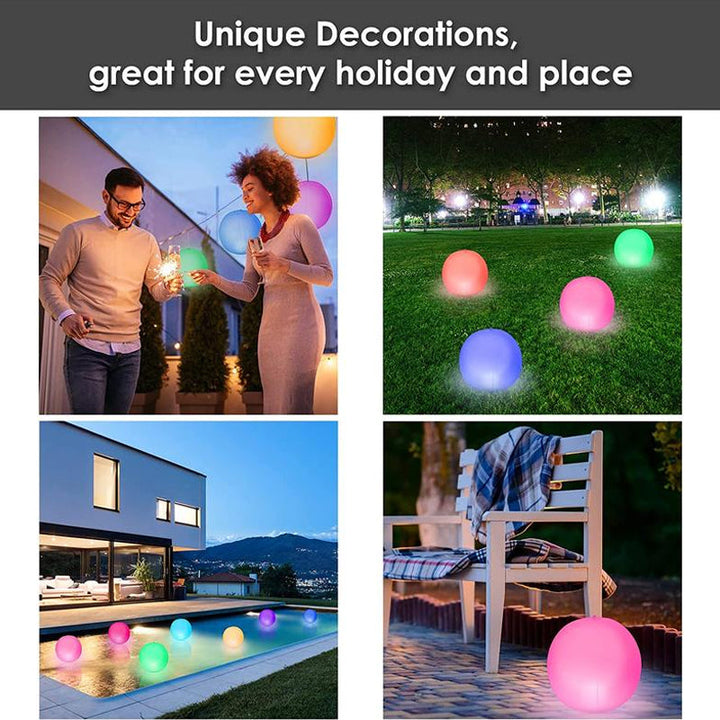 LED Beach Ball changing colors, dynamic lighting for outdoor events