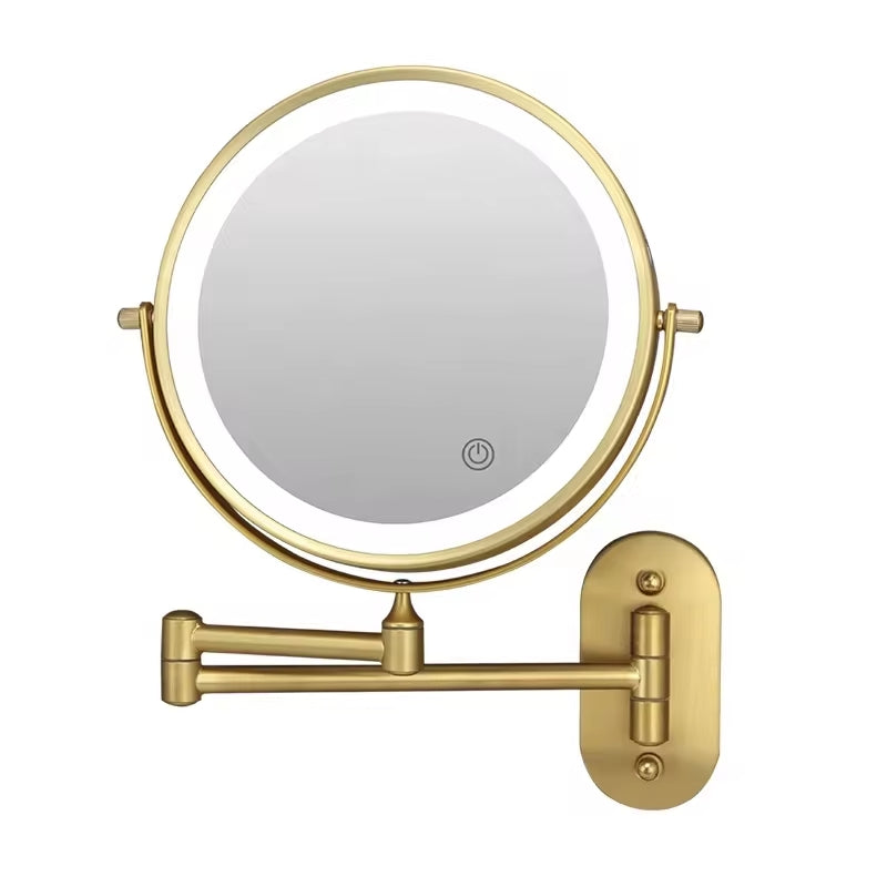 Compact LED beauty mirror with powerful 3x magnification, bright dimmable lights & long-lasting battery.