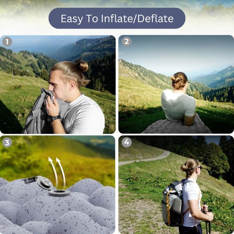 Unisex outdoor air mattress for camping, providing comfortable sleep on any adventure.