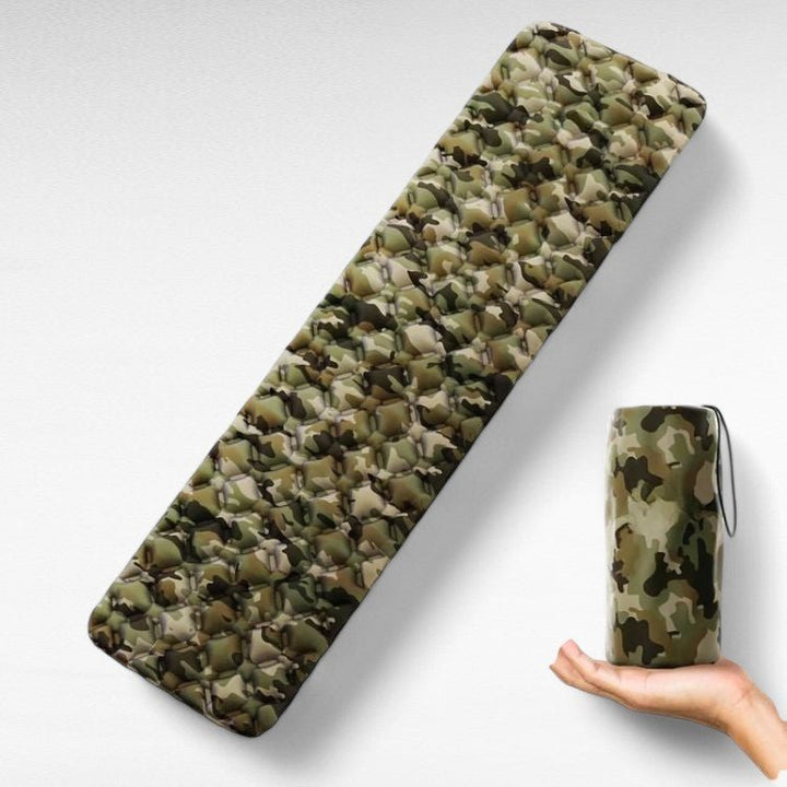 Supportive outdoor air mattress, perfect for camping, hiking, & backpacking comfort.