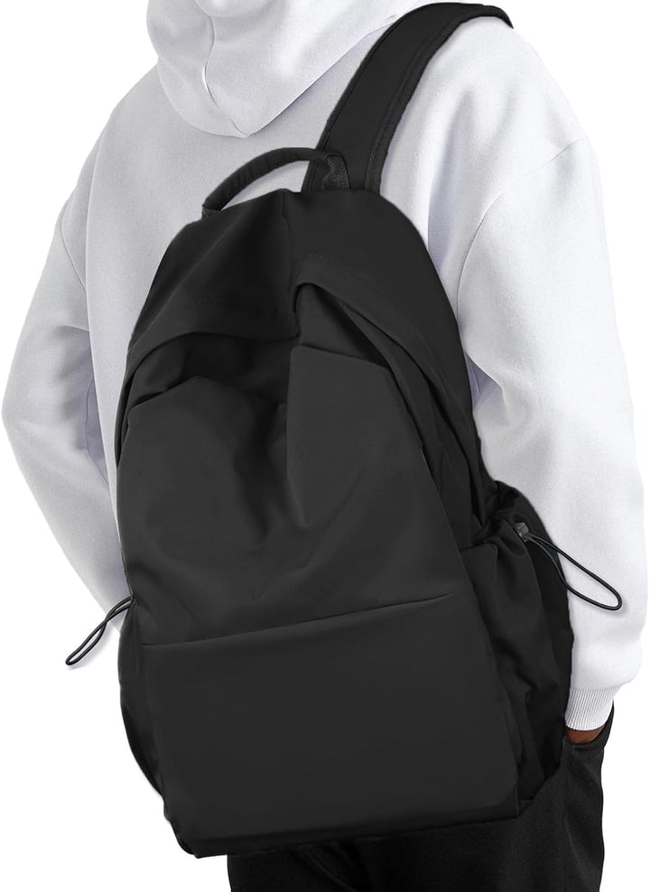 Unisex daily backpack, water-resistant, perfect for laptop & organized items.