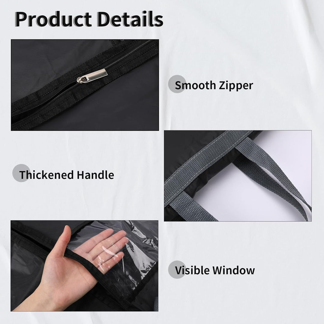 Durable long garment cover for travel & home storage. Keeps dresses & gowns wrinkle-free & protected.