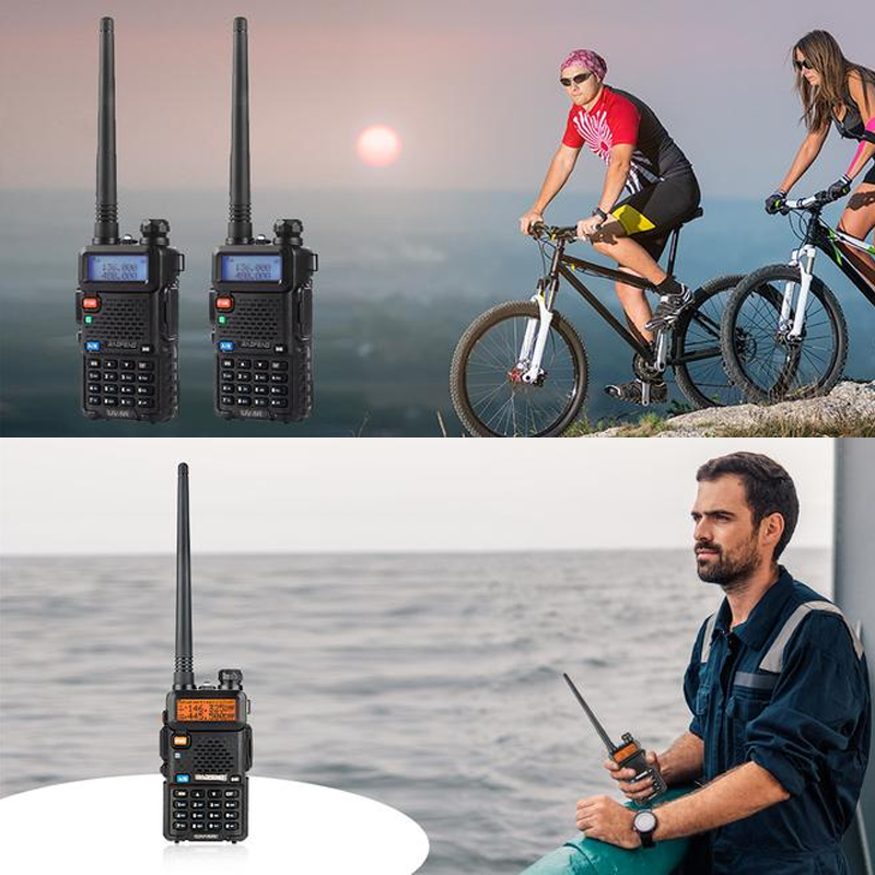 Two walkie talkies on a map, ready for a hiking accessory or camping equipment use