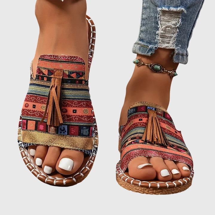 Lorraine Women's Orthopedic Sandals with arch support, adjustable straps, and cushioned insole for comfort footwear.