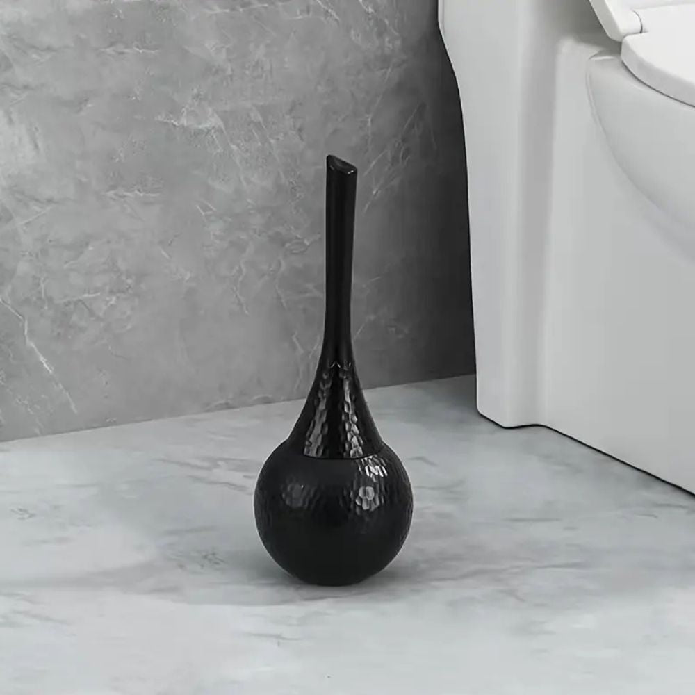 Golden Elegance luxury toilet brush, a premium bathroom accessory. Modern design, discreet storage & effective toilet hygiene.
