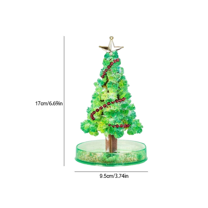 Colorful Magic Crystal Tree illuminating a shelf, an eye-catching DIY decoration