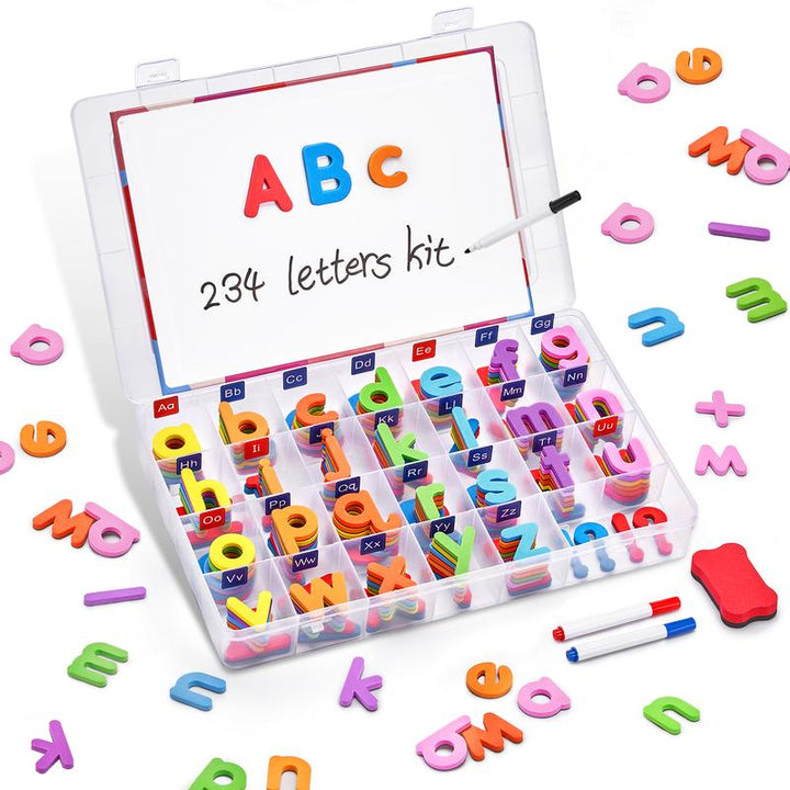 Magnetic Alphabet & Numbers Learning Kit for early learning, featuring colorful letters and numbers.