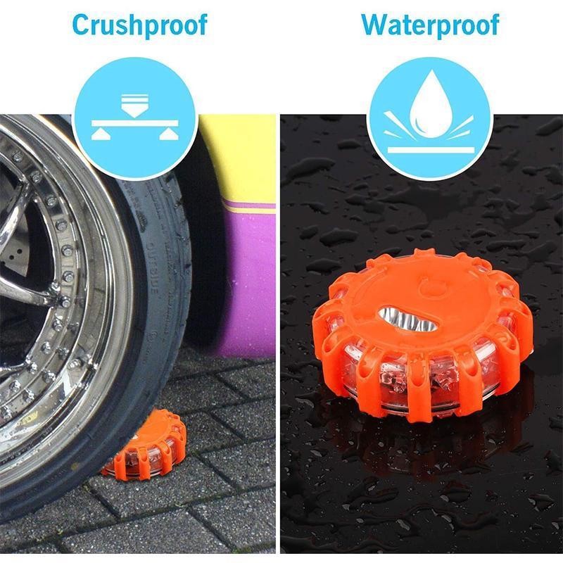 Roadside flare replacement: magnetic flashing LED emergency light for car and vehicle safety