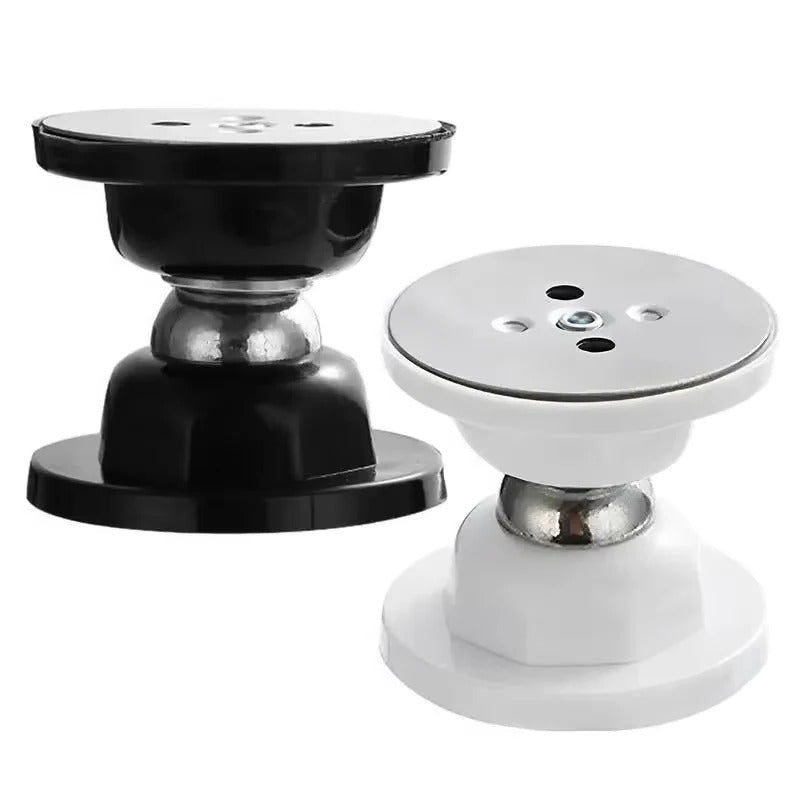 Versatile magnetic door stop, ideal door protector. Drill-free adhesive for wall or floor mount.