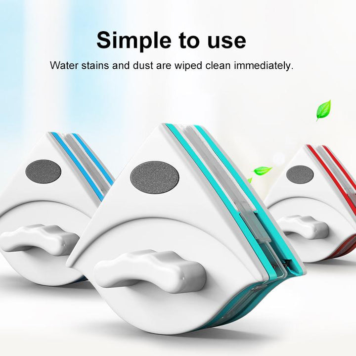 Ergonomic magnetic window cleaning tool for easily cleaning both sides of glass panes