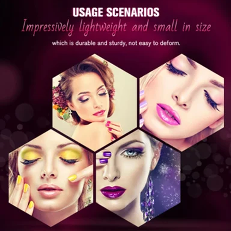 Packaging of the magnetic eyelash kit, highlighting 'Effortless Beauty' and 'Reusable Lashes'.