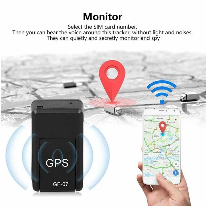 Anti-theft GPS tracker, mini, with strong magnetic base for discreet vehicle security