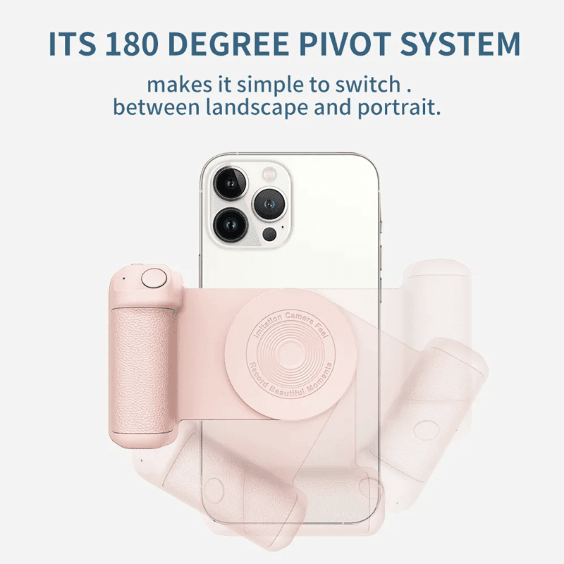 Mobile photography accessory: magnetic phone grip with a convenient Bluetooth shutter button