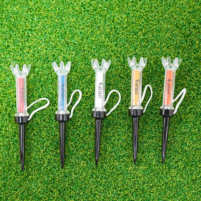 Durable plastic magnetic rebound golf tees, set of 5 for optimal golf training