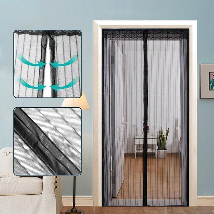 Home improvement magnetic screen door, secure full frame velcro