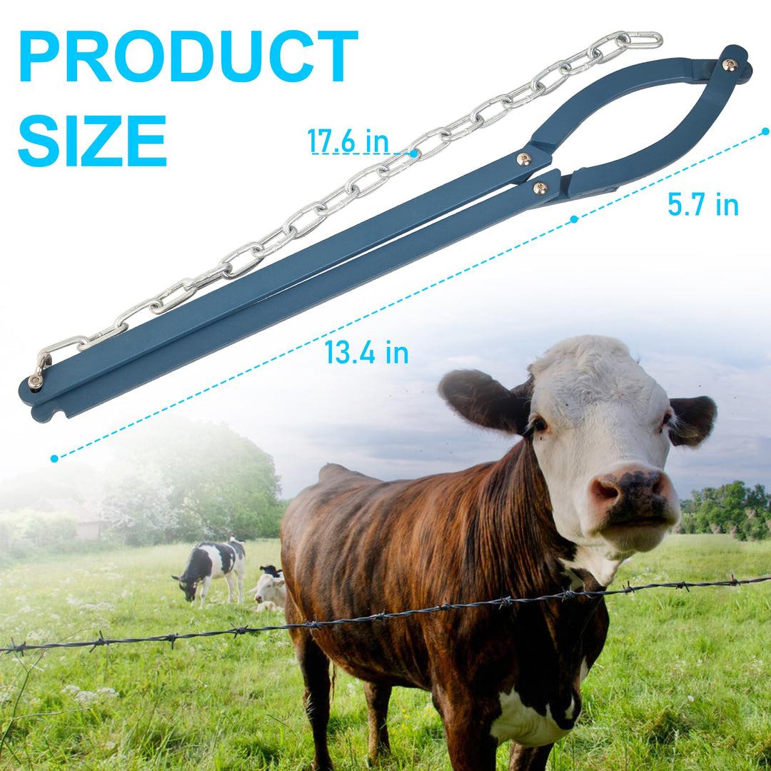 Ergonomic manual fence wire retainer tool for quick agricultural wire repairs