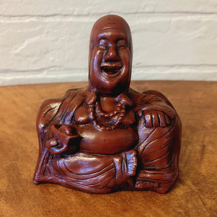 Unique humorous Buddha sculpture, great as a gift or for adding character to any desk
