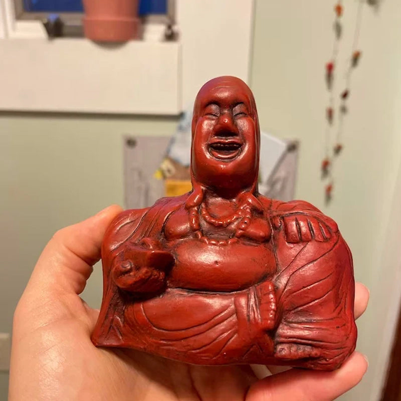 Desk decor Buddha, a humorous resin sculpture bringing joy and tranquility