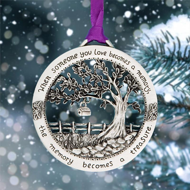Personalized Memorial Christmas Ornament with a photo insert, remembrance keepsake decor